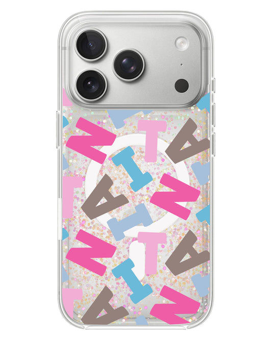 iPhone Glitter Case - Scattered Monogram 2.0