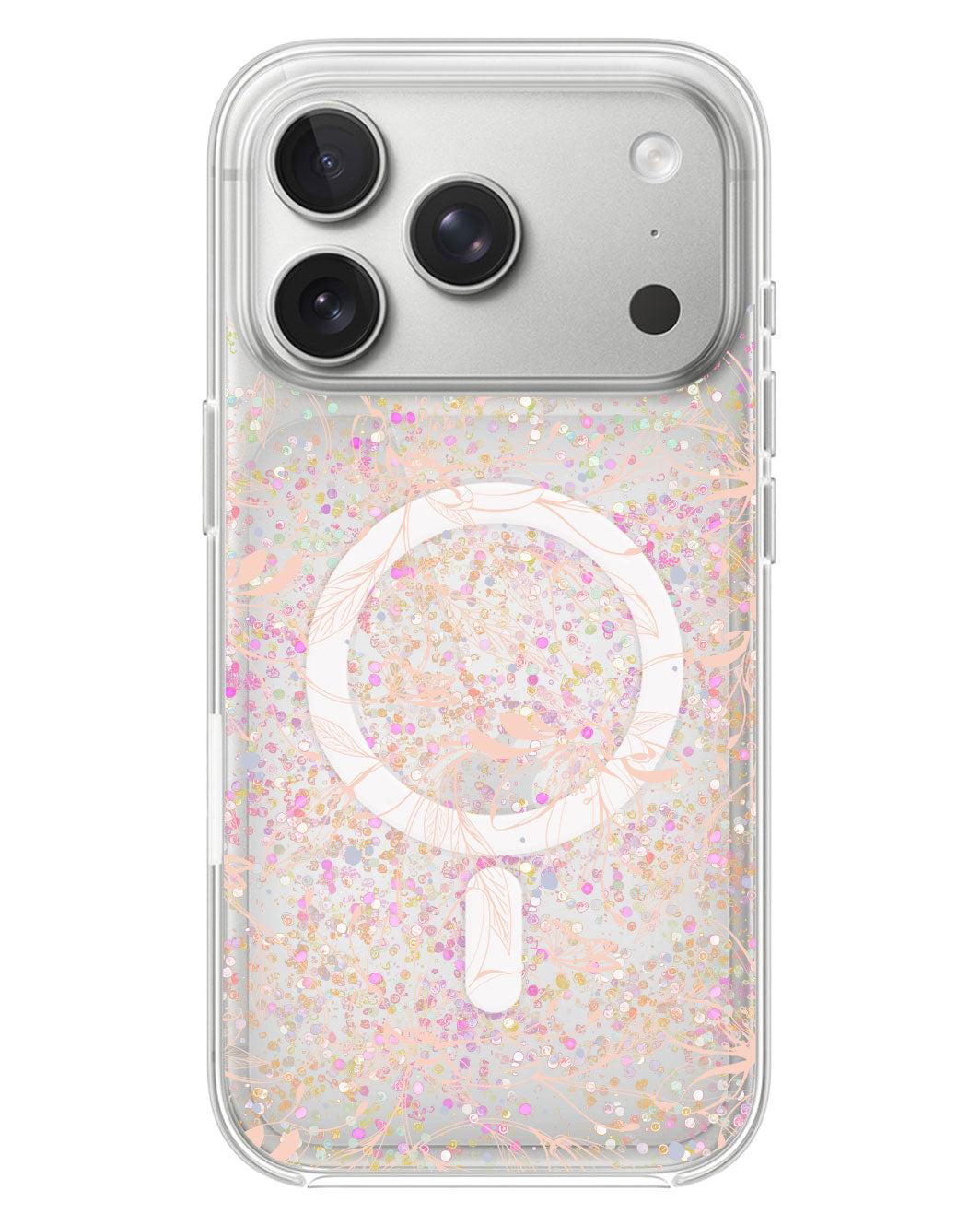 iPhone Glitter Case - Sketchy Flower & Butterfly 1.0