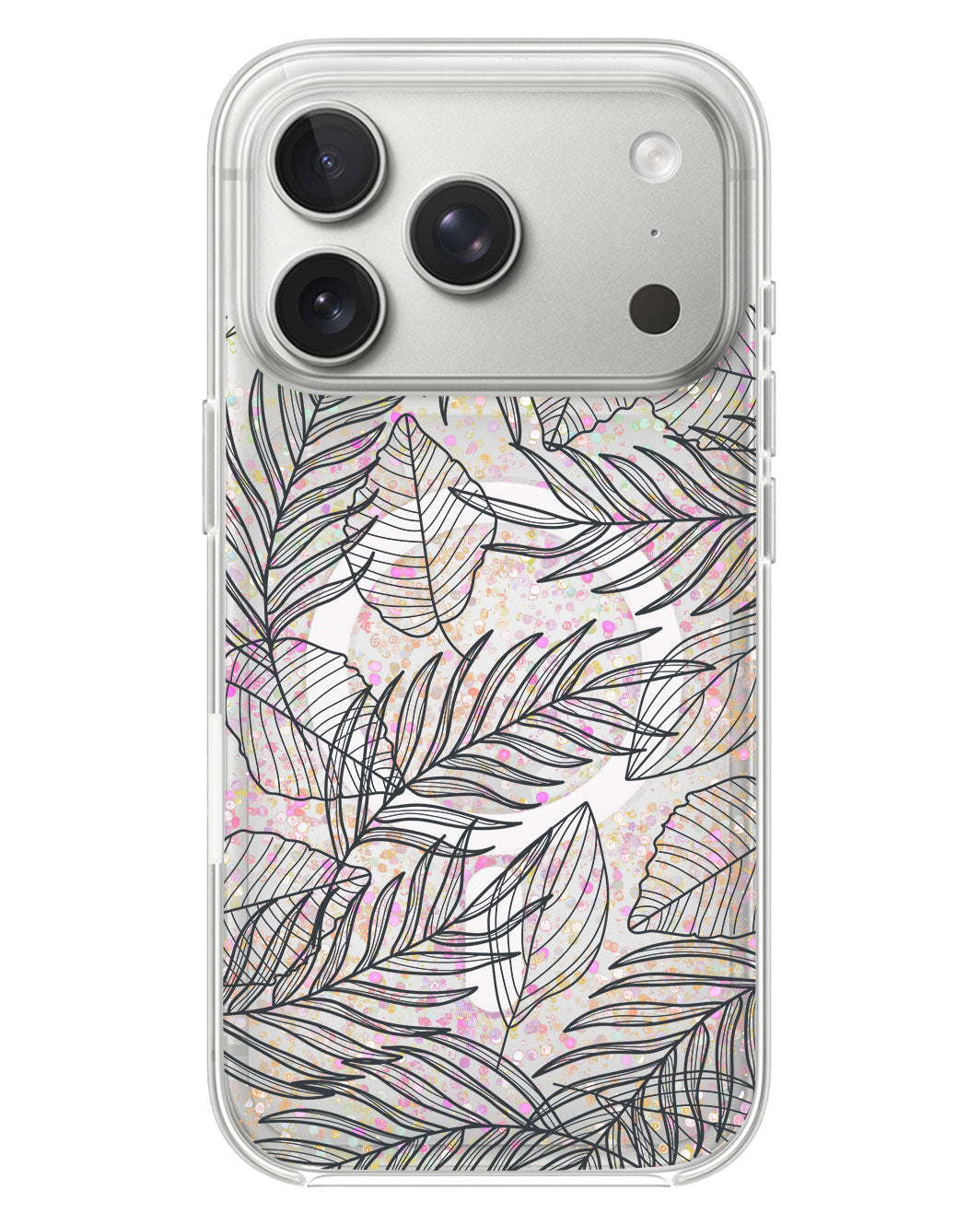 iPhone Glitter Case - Sketchy Tropical 2.0