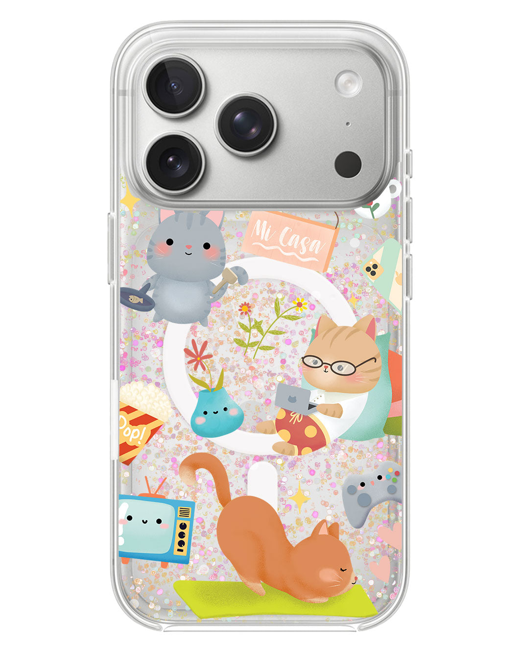 iPhone Glitter Case - Stay Home