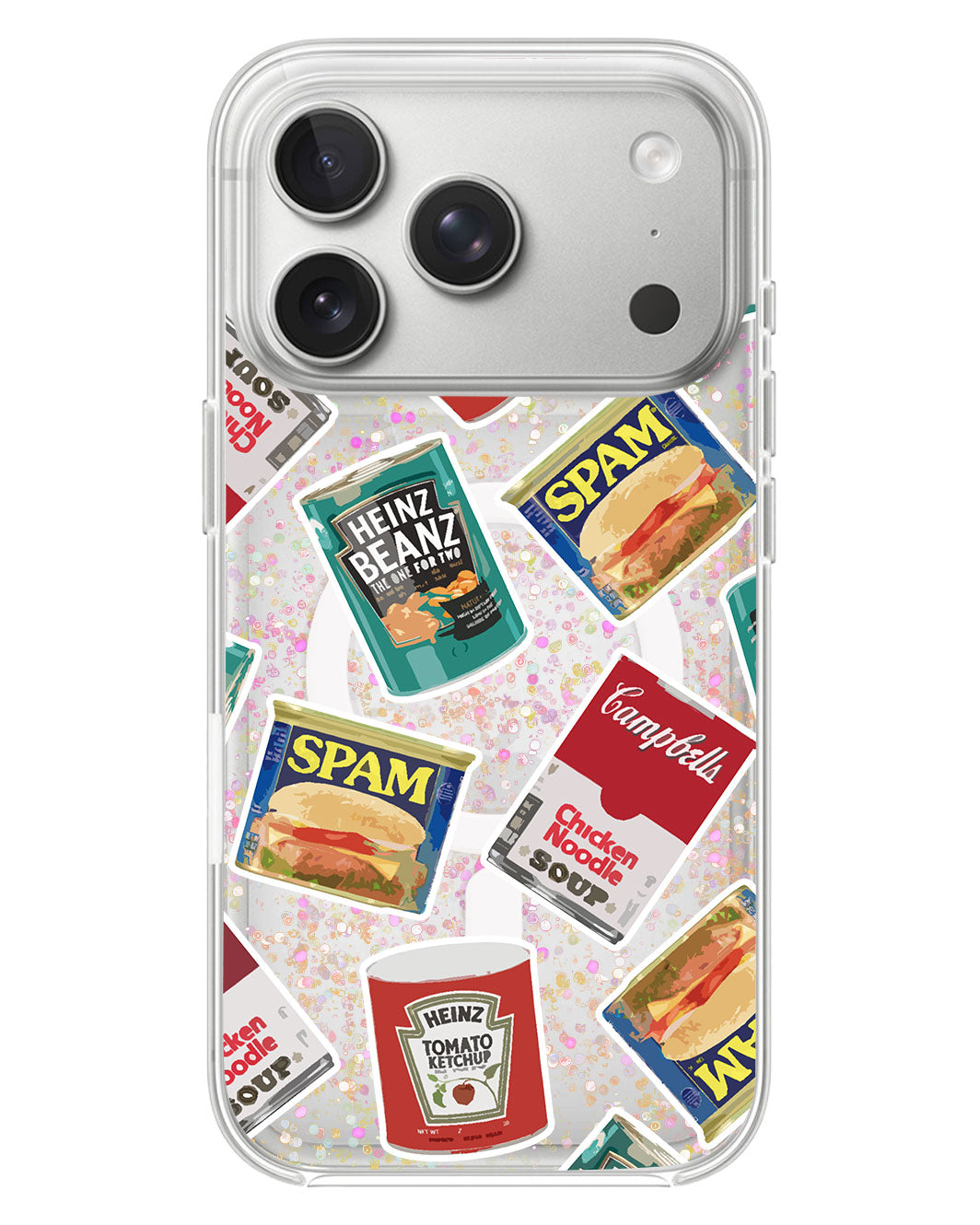 iPhone Glitter Case - Tinned Food