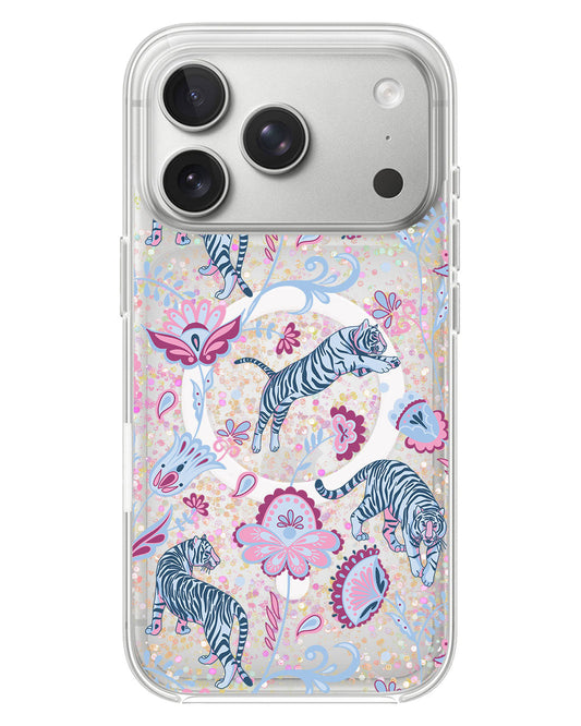 iPhone Glitter Case - Tiger & Floral 3.0