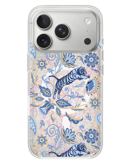 iPhone Glitter Case - Tiger & Floral