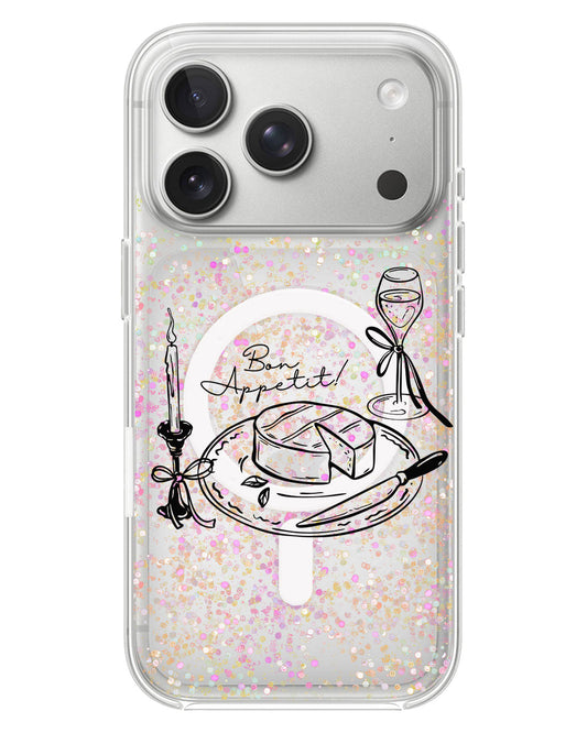 iPhone Glitter Case - Bon Appetit
