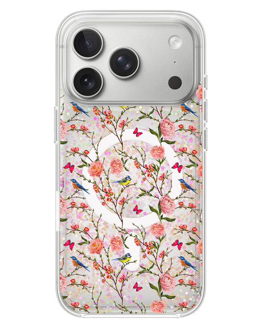 iPhone Glitter Case - Flora Gardenia