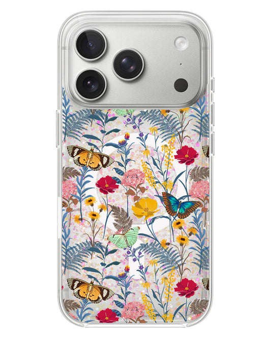 iPhone Glitter Case - Flora Magnolia