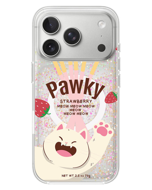 iPhone Glitter Case - Pawky Cat