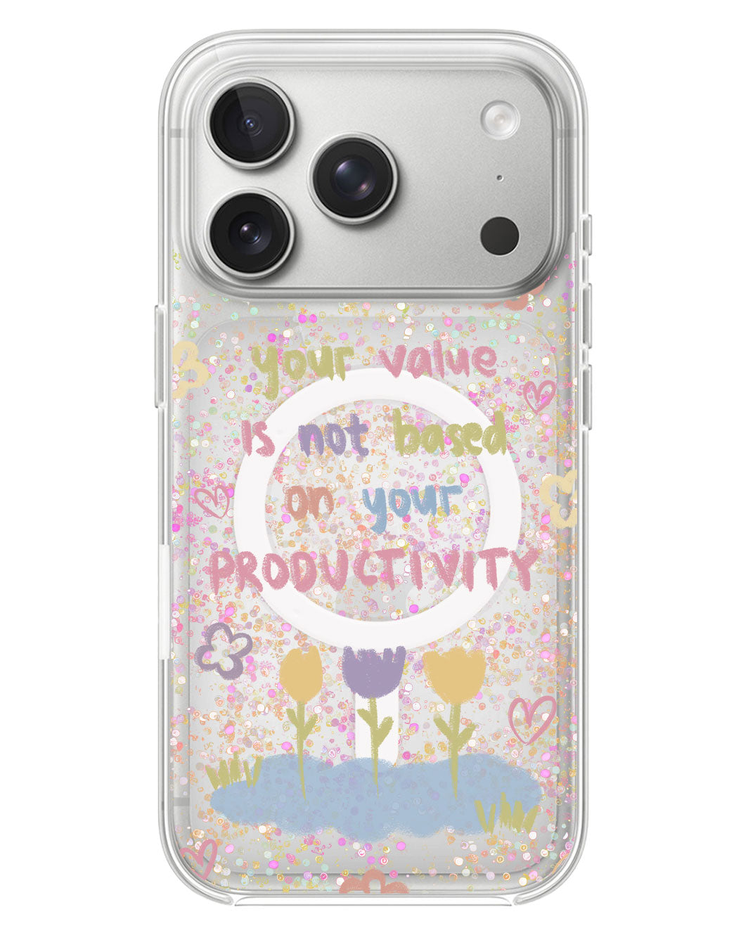 iPhone Glitter Case - Positive Energy
