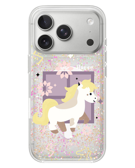 iPhone Glitter Case - Shio Horse