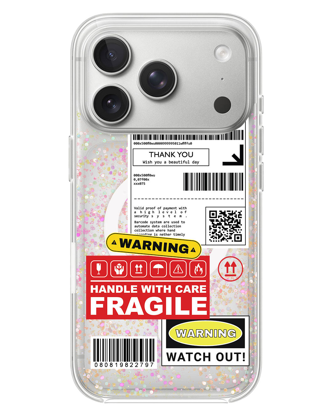 iPhone Glitter Case - Shipping Label
