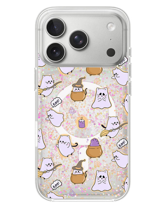 iPhone Glitter Case - Spooky Cat