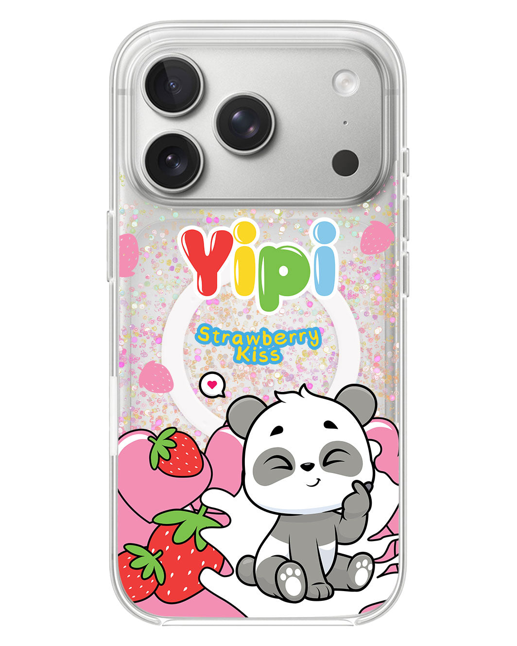 iPhone Glitter Case - Yipi Strawberry Kiss