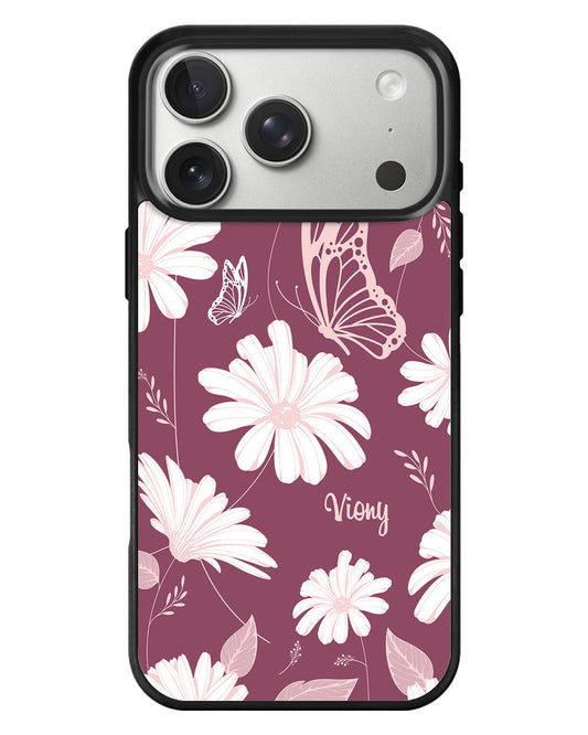 iPhone Standee Grip Case - Butterfly & Daisy