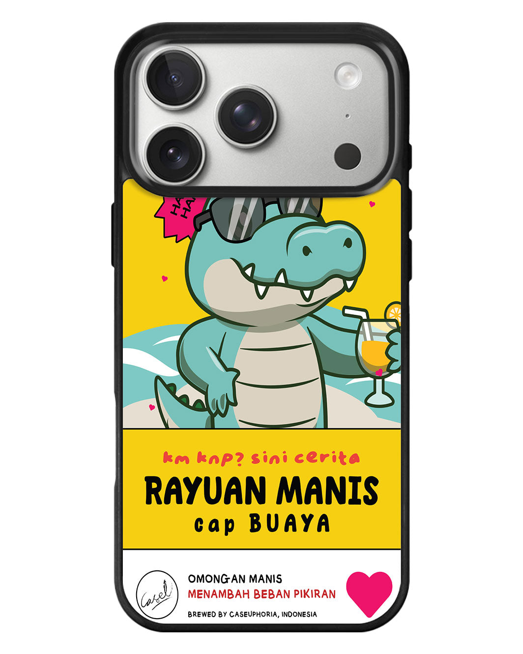 iPhone Standee Grip Case - Cap Buaya