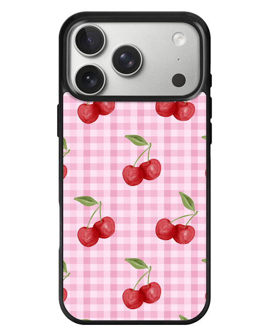 iPhone Standee Grip Case - Cherry Tartan