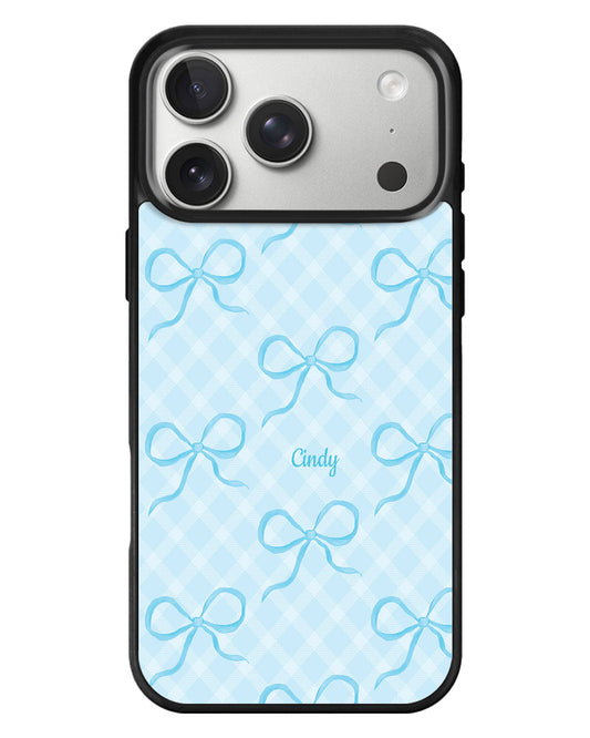 iPhone Standee Grip Case - Coquette Blue Bow