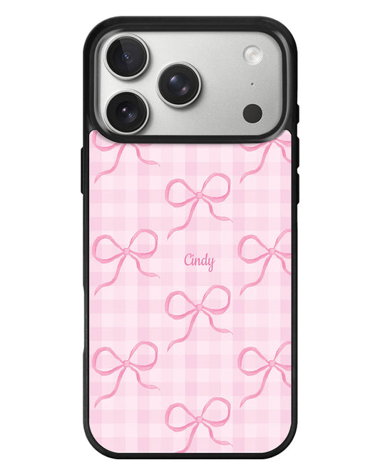 iPhone Standee Grip Case - Coquette Pink Bow