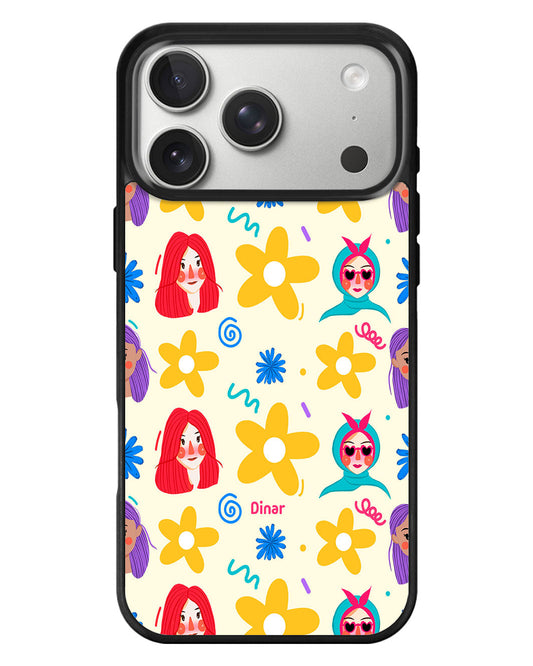 iPhone Standee Grip Case - Daisy Faces