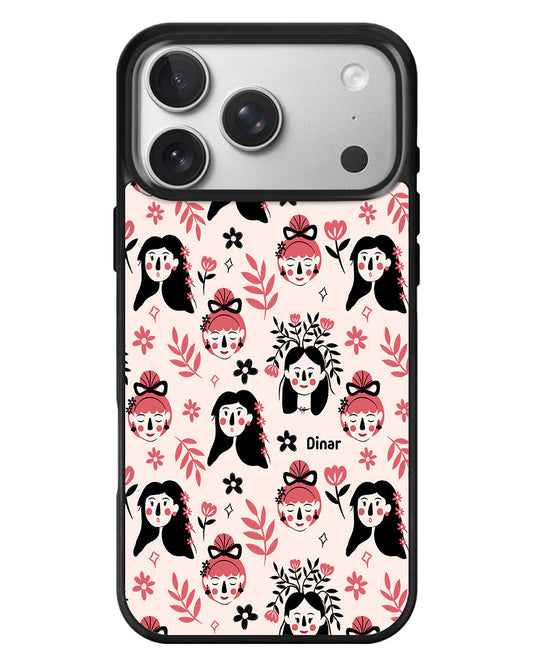 iPhone Standee Grip Case - Flowery Faces