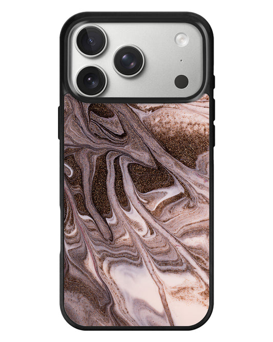 iPhone Standee Grip Case - Glittery Bronze