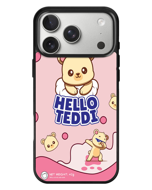 iPhone Standee Grip Case - Hello Teddy 2.0