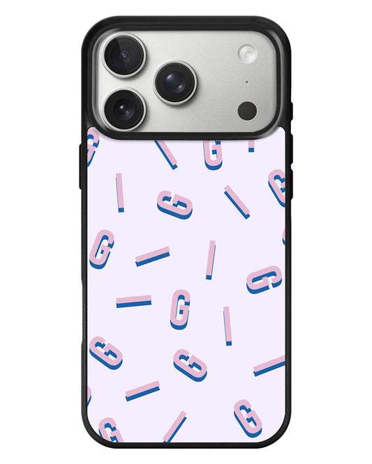 iPhone Standee Grip Case - CUSTOM MONOGRAM 1.0 Cotton Candy