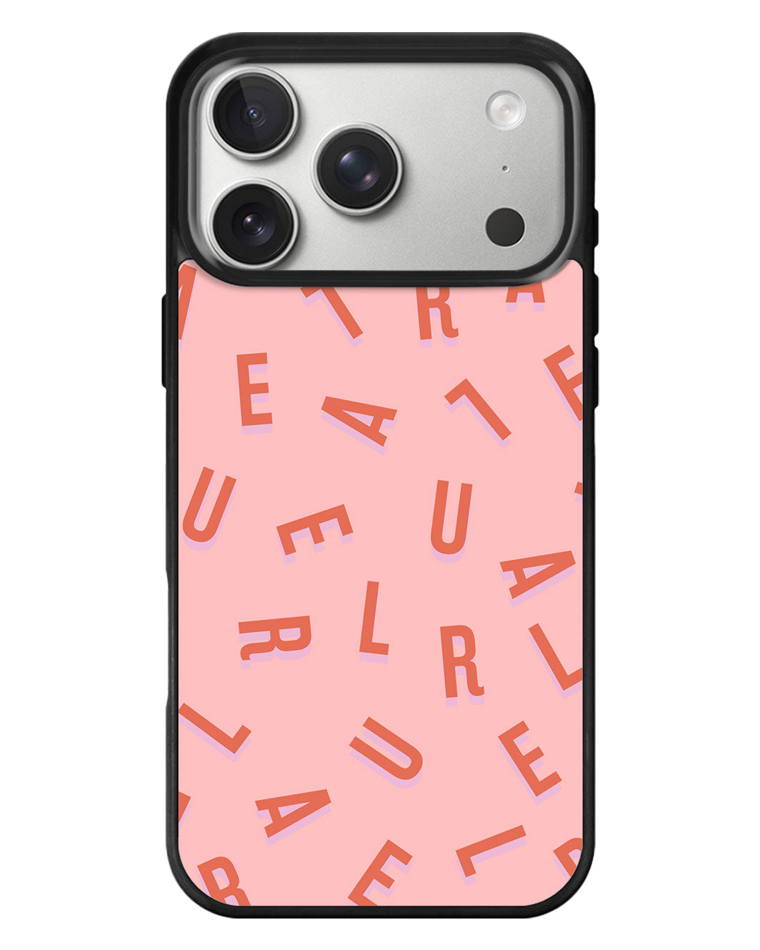 iPhone Standee Grip Case - CUSTOM MONOGRAM 1.0 Coral