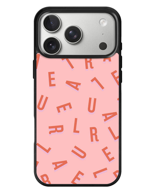 iPhone Standee Grip Case - CUSTOM MONOGRAM 1.0 Coral