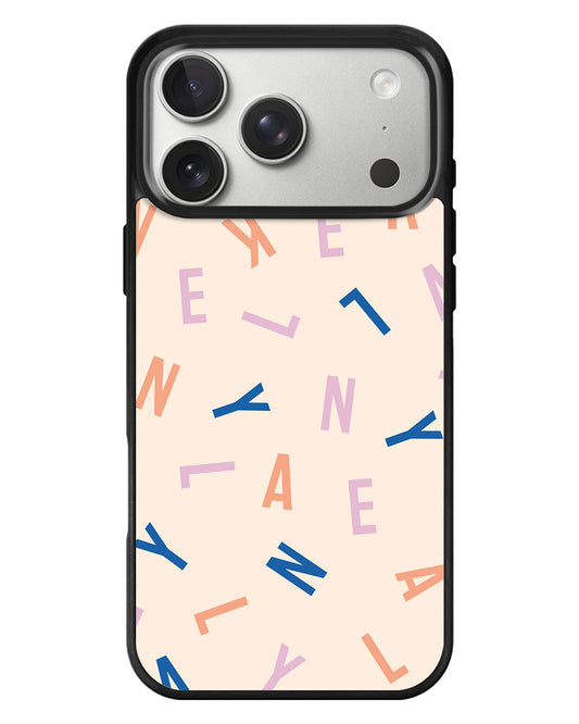 iPhone Standee Grip Case - CUSTOM MONOGRAM 1.0 Rainbow