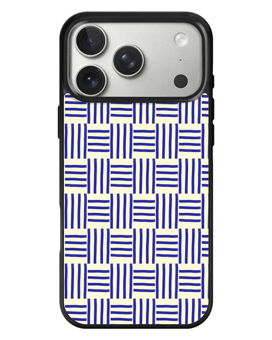 iPhone Standee Grip Case - Naval Checkered