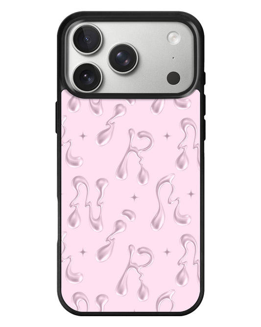 iPhone Standee Grip Case - Pink Chrome Monogram 2.0
