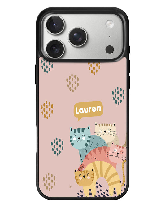 iPhone Standee Grip Case - Rainbow Meow 2.0