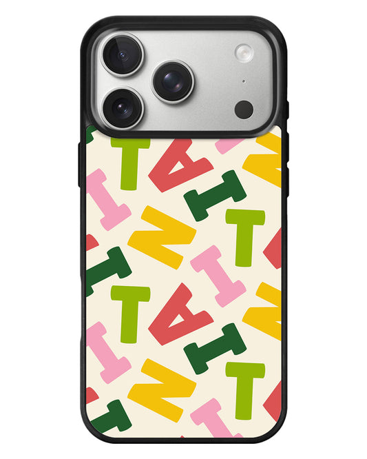 iPhone Standee Grip Case - Scattered Monogram 3.0