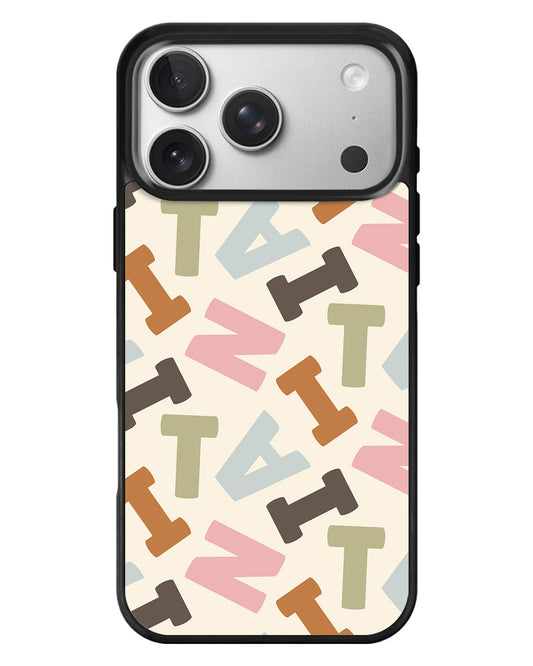 iPhone Standee Grip Case - Scattered Monogram 4.0