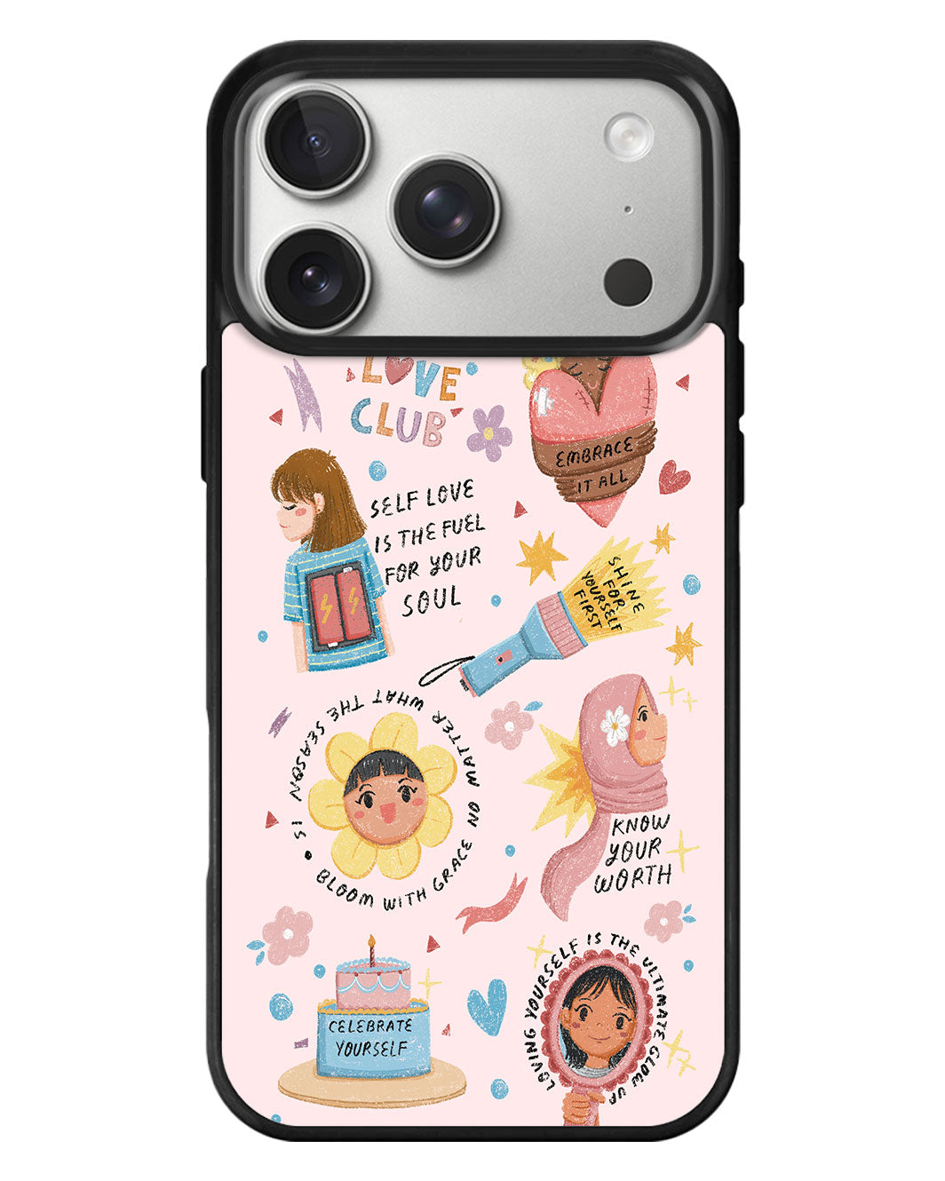 iPhone Standee Grip Case - Self Love Club