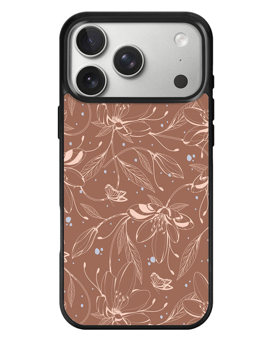 iPhone Standee Grip Case - Sketchy Flower & Butterfly 1.0