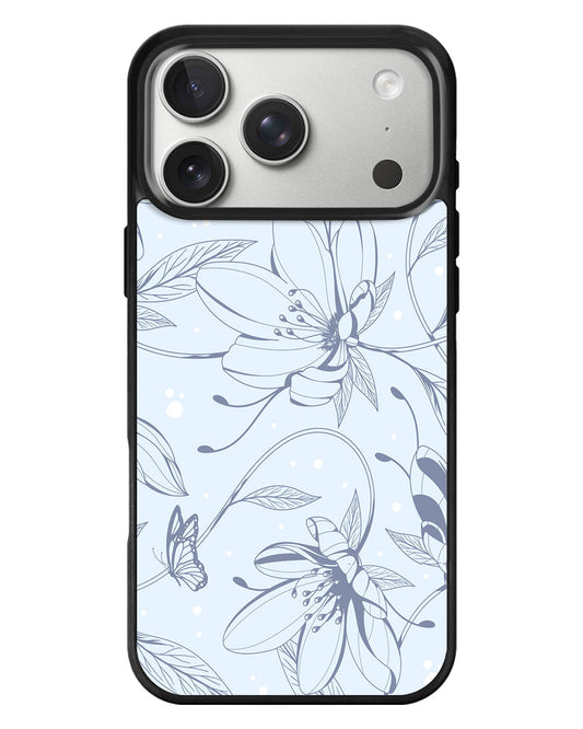iPhone Standee Grip Case - Sketchy Flower & Butterfly 2.0