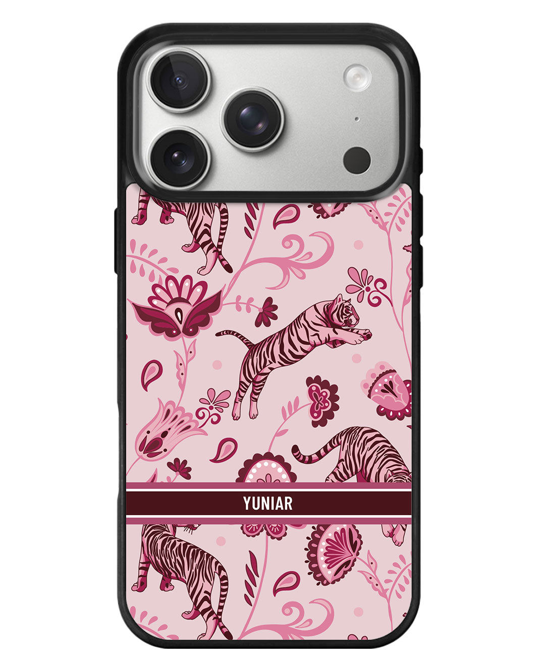 iPhone Standee Grip Case - Tiger & Floral 2.0