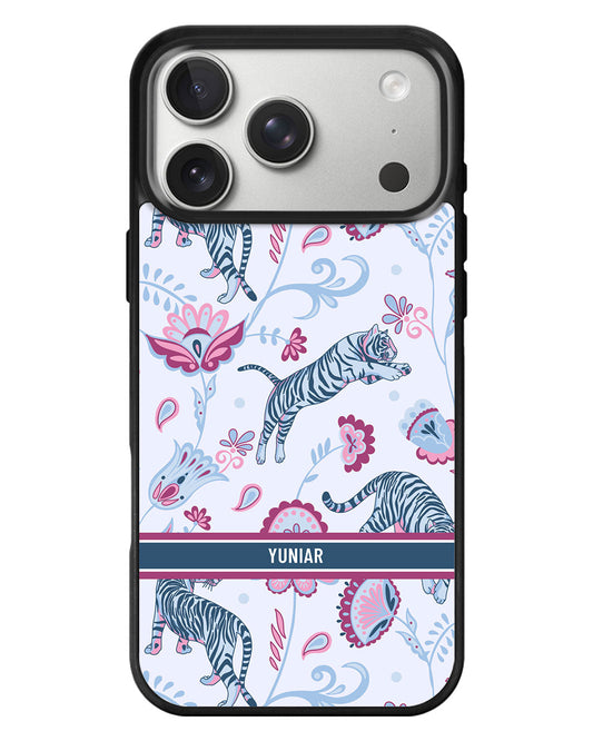 iPhone Standee Grip Case - Tiger & Floral 3.0