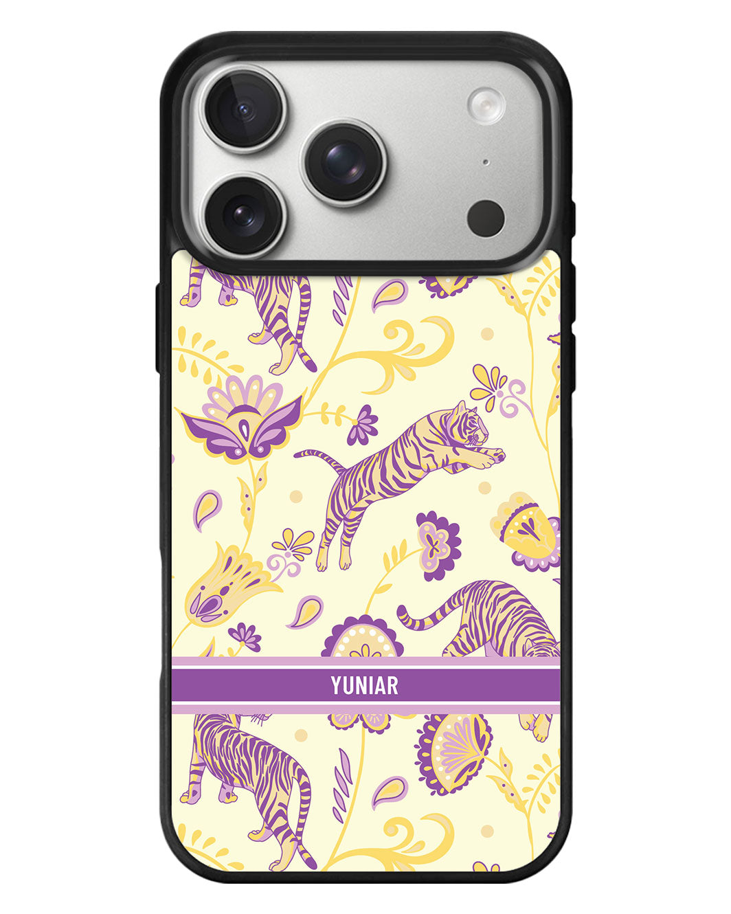 iPhone Standee Grip Case - Tiger & Floral 4.0