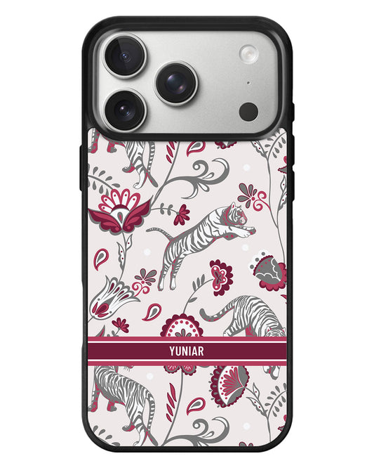 iPhone Standee Grip Case - Tiger & Floral 6.0