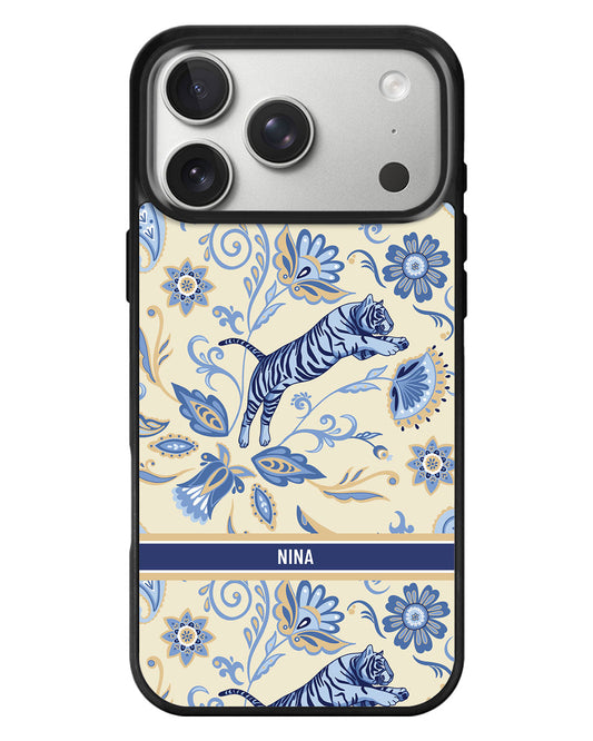 iPhone Standee Grip Case - Tiger & Floral