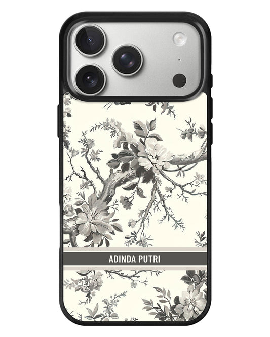 iPhone Standee Grip Case - Toile Du Juoy Florale
