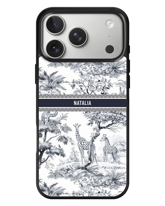 iPhone Standee Grip Case - Toile du Juoy Giraffe