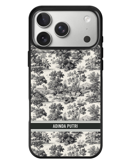 iPhone Standee Grip Case - Toile Du Juoy Nature