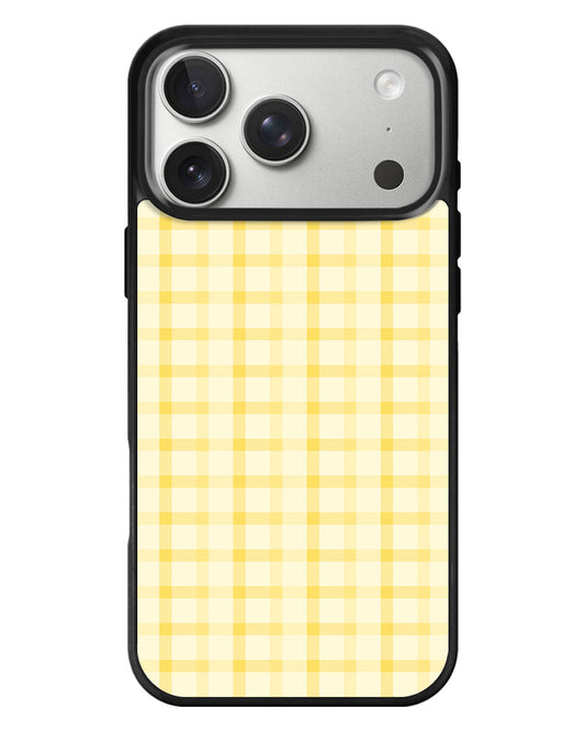 iPhone Standee Grip Case - Yellow Tartan