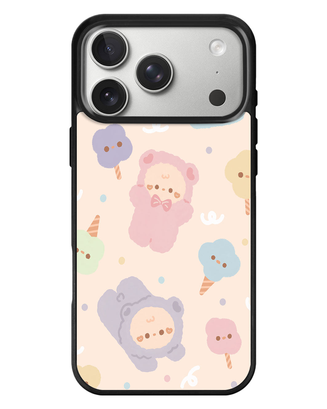 iPhone Standee Grip Case - Cotton Teddy