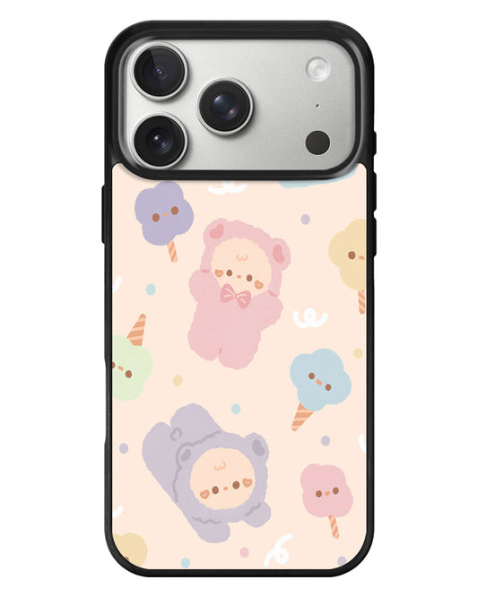 iPhone Standee Grip Case - Cotton Teddy
