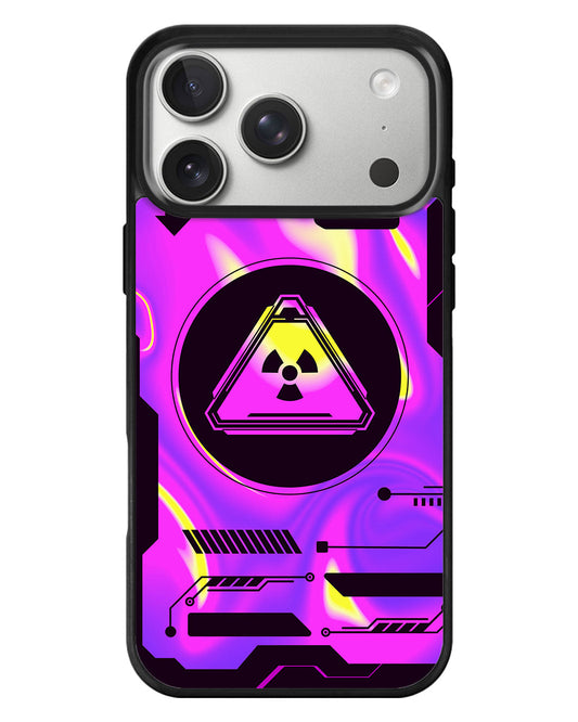 iPhone Standee Grip Case - Luminous Cyberpunk Purple