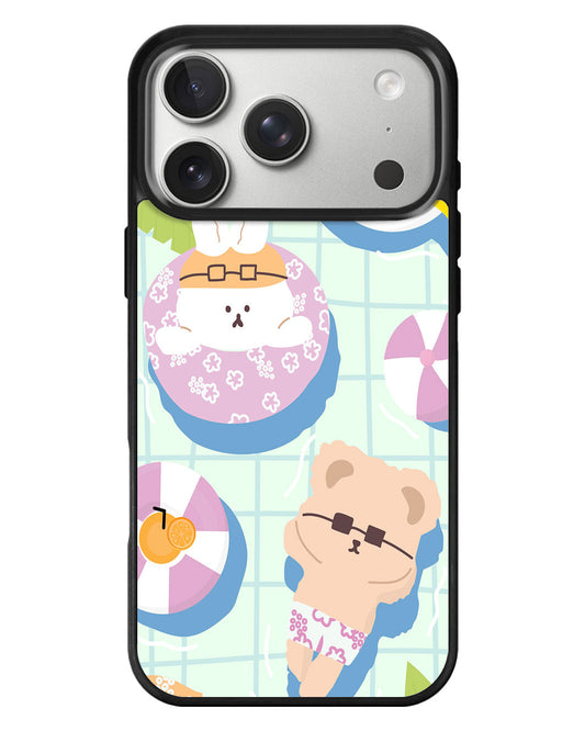 iPhone Standee Grip Case - Poodle Party Pink